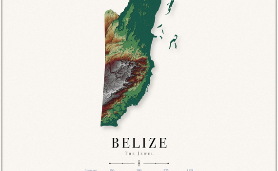 Belize Elevation Map