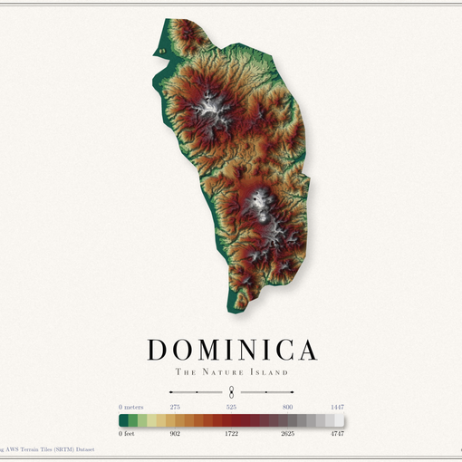 Dominica Elevation Map